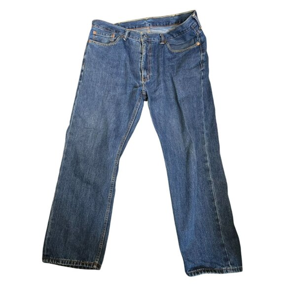 Levis Mens 505 Jeans Regular Fit Straight Leg Denim Jeans W38 L29 CM2100 - Picture 5 of 10